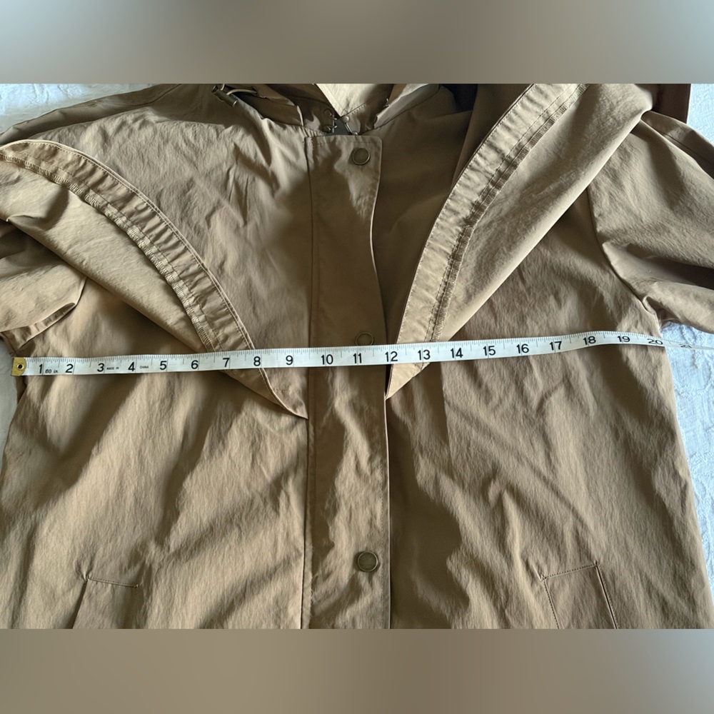 Avec Les Filles Tan Cape-Detail Trench Coat Hooded Cape Raincoat - Picture 13 of 16